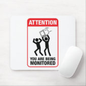 U wordt bewaakt - Office Humor Muismat (Met muis)