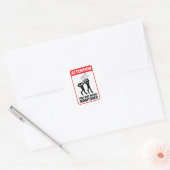 U wordt bewaakt - Office Humor Ronde Sticker (Envelop)