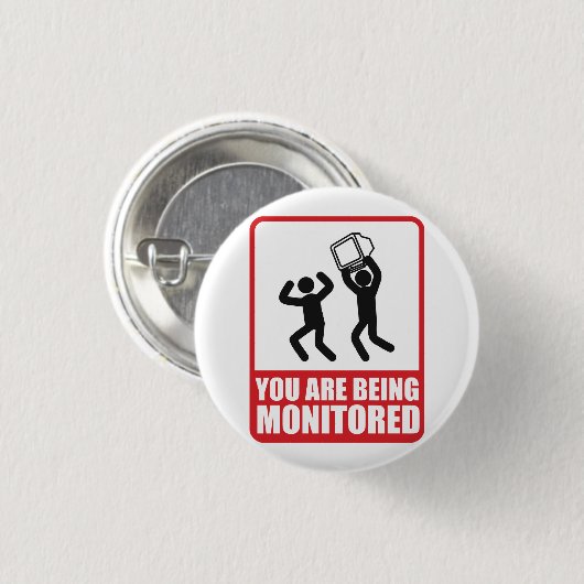 U wordt bewaakt ronde button 3,2 cm (Voorkant /achterkant)