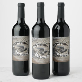 U Wordt Gewaardeerd Rustic Brown Mozaïek Werknemer Wijn Etiket