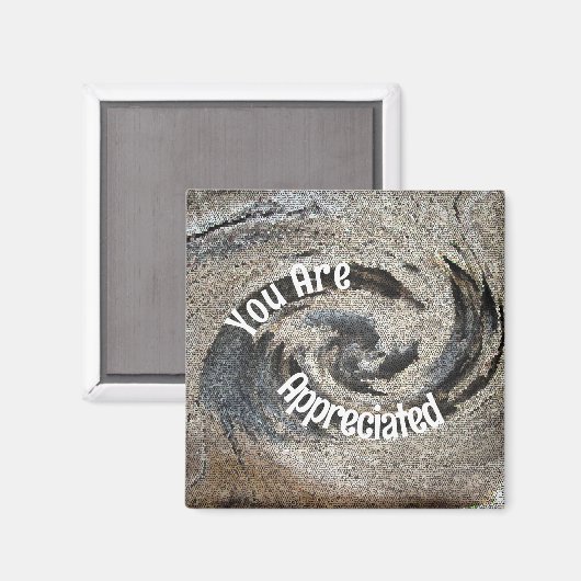 U wordt gewaardeerd rustieke bruine mozaïek medewe magneet (Voorkant / Achterkant)