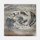 U wordt gewaardeerd rustieke bruine mozaïek medewe magneet (Voorkant)