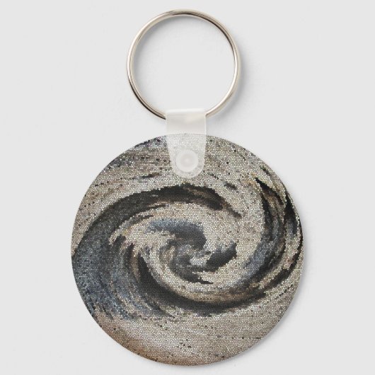 U wordt gewaardeerd rustieke bruine mozaïek medewe sleutelhanger (Achterkant)