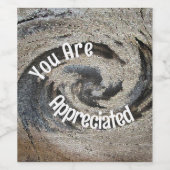 U wordt gewaardeerd rustieke bruine mozaïek medewe wijn etiket (Enkel label)