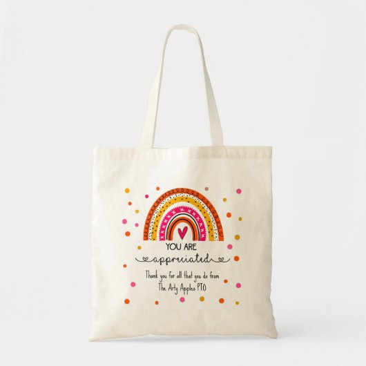 u wordt gewaardeerd tote bag (Voorkant)