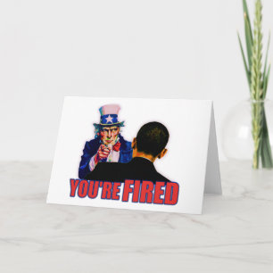 U wordt in brand gestoken! Anti Ontwerp Obama Kaart