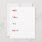 U wordt uitgenodigd aan de uitnodiging van de nach (Achterkant)