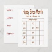 U wordt uitgenodigd aan de uitnodiging van de nach (Voorkant / Achterkant)