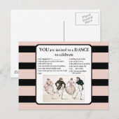 U wordt uitgenodigd aan een Dans om te vieren Uitnodiging Briefkaart (Voorkant / Achterkant)