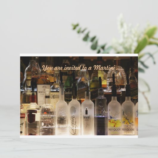 U wordt uitgenodigd aan een Martini..... Kaart (Staand voorkant)