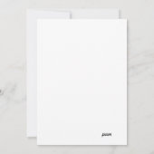 U wordt uitgenodigd aan een Martini..... Kaart (Achterkant)