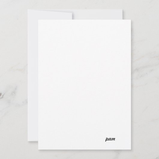 U wordt uitgenodigd aan een Martini..... Kaart (Achterkant)