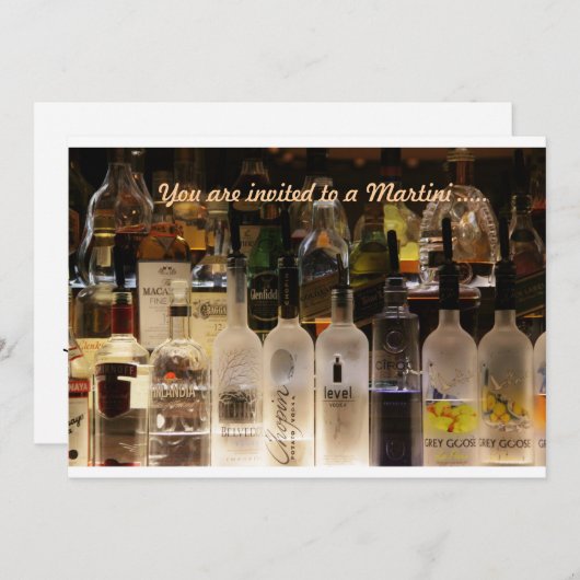 U wordt uitgenodigd aan een Martini..... Kaart (Voorkant / Achterkant)