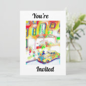 U wordt uitgenodigd aan een nacht op de stad kaart (Staand voorkant)