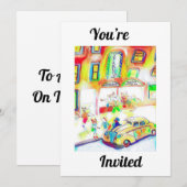 U wordt uitgenodigd aan een nacht op de stad kaart (Voorkant / Achterkant)