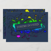 U wordt uitgenodigd Abstracte Uitnodiging (Voorkant / Achterkant)