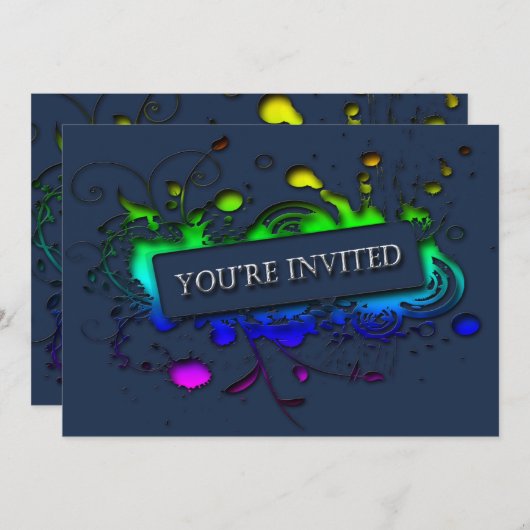 U wordt uitgenodigd Abstracte Uitnodiging (Voorkant / Achterkant)