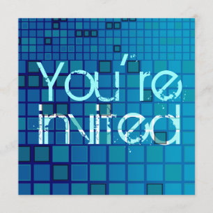 U wordt uitgenodigd Al Uitnodiging Blauwe Mozaïek