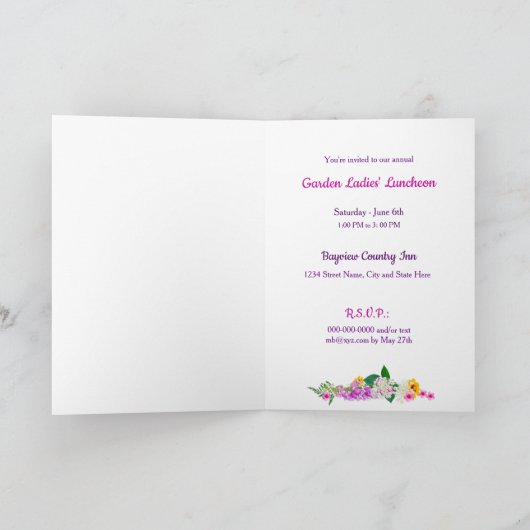 U wordt uitgenodigd, Dames, Bloemen in de Doos van Kaart (Binnen)