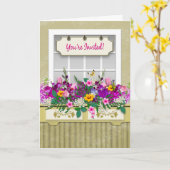 U wordt uitgenodigd, Dames, Bloemen in de Doos van Kaart (Gele Bloem)