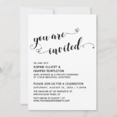 U wordt uitgenodigd, de Ontvangst-slechts van het Kaart (Voorkant)