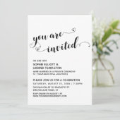 U wordt uitgenodigd, de Ontvangst-slechts van het Kaart (Staand voorkant)