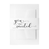 U wordt uitgenodigd Elegant Calligrafie, Eenvoudig Uitnodigingen Wikkel (Voorkant Voorbeeld)