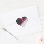 U wordt uitgenodigd hart sticker (Envelop)