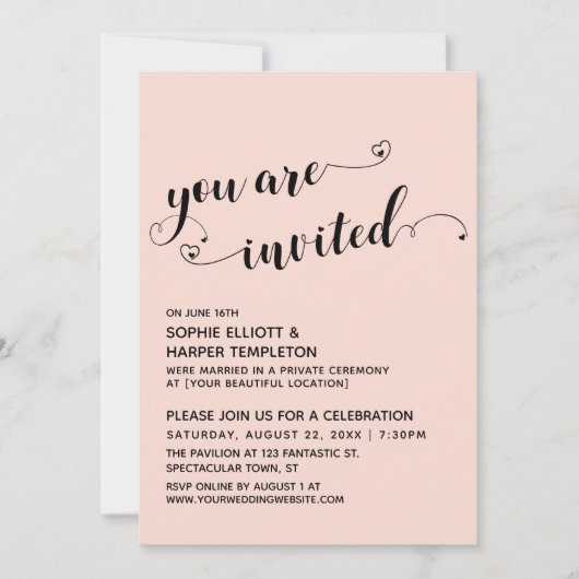 U wordt uitgenodigd het Onhandige Ontvangst-slecht Kaart (Voorkant)