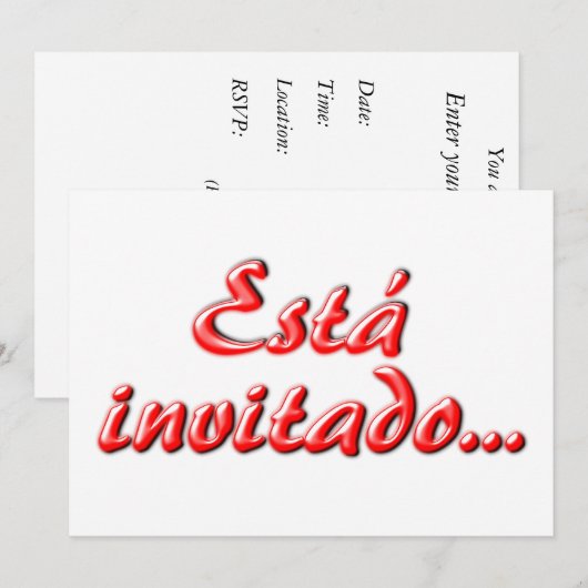 U wordt uitgenodigd kaart (Voorkant / Achterkant)