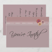 U wordt uitgenodigd klantgerichte gebeurtenis-roze kaart (Voorkant / Achterkant)