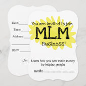 U wordt uitgenodigd om deel te nemen aan MLM-bedri Kaart (Voorkant / Achterkant)