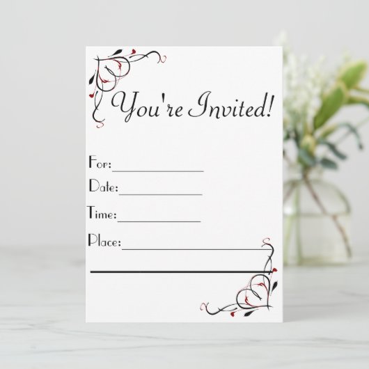 U wordt uitgenodigd Uitnodigingen (Staand voorkant)