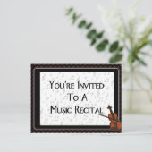 U wordt uitgenodigd voor een muziekoverweging uitnodiging briefkaart (Staand voorkant)
