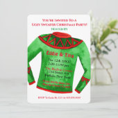 U wordt uitgenodigd voor een Ugly Sweater Kerstpar Kaart (Staand voorkant)