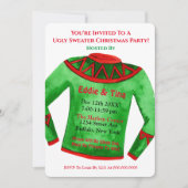 U wordt uitgenodigd voor een Ugly Sweater Kerstpar Kaart (Voorkant)