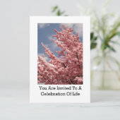 U wordt uitgenodigd voor een viering van Life Cher Kaart (Staand voorkant)