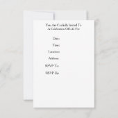 U wordt uitgenodigd voor een viering van Life Cher Kaart (Achterkant)