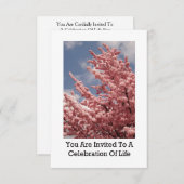 U wordt uitgenodigd voor een viering van Life Cher Kaart (Voorkant / Achterkant)