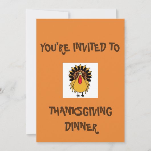 U WORDT UITGERUST OP THANKSGIVING DINER INVITATION KAART (Voorkant)
