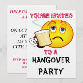 U WORDT UITNODIGD AAN EEN Hangover Party Uitnodigi Kaart (Voorkant / Achterkant)