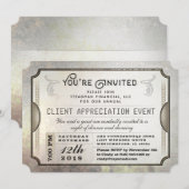 U wordt Uitnodigd Verfijnde BedrijfsGebeurtenis va Kaart (Voorkant / Achterkant)