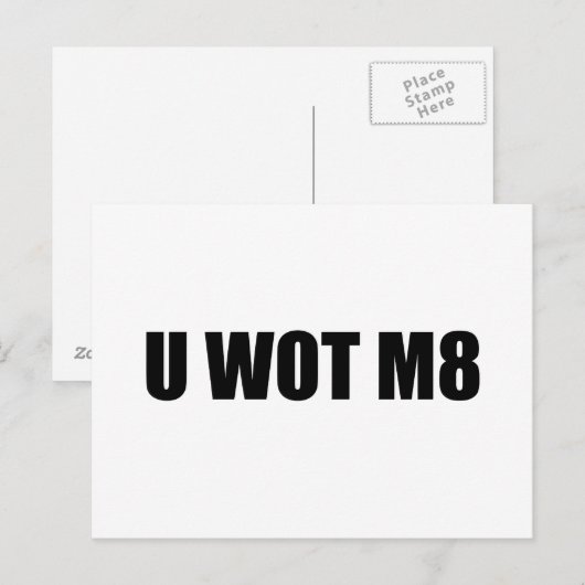 U WOT M8? BRIEFKAART (Voorkant / Achterkant)