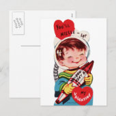 U zal raket-Partij | Vintage Valentijn | Feestdagenkaart (Voorkant / Achterkant)