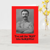 U zet het "MAN" in Romantisch! Wenskaart Kaart (Gele Bloem)