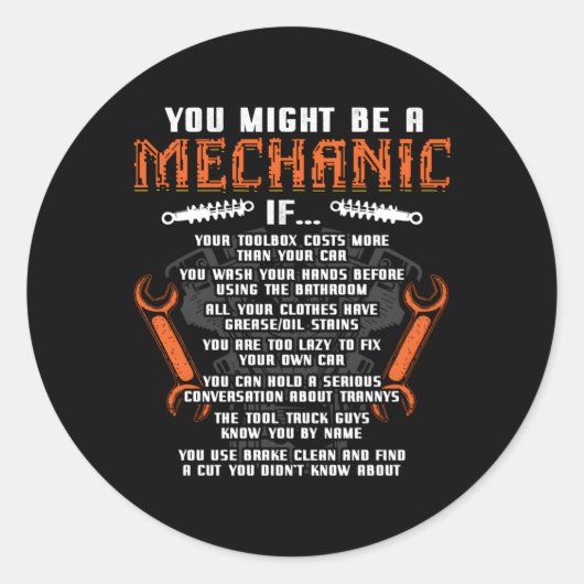 U zou een mechanisme kunnen zijn als de auto mecha ronde sticker (Voorkant)