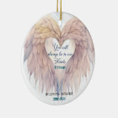 U zult altijd in ons hart zijn keramisch ornament (Rechts)