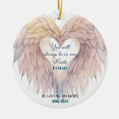 U zult altijd in ons hart zijn keramisch ornament (Voorkant)