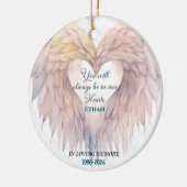 U zult altijd in ons hart zijn keramisch ornament (Links)