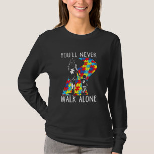 U zult Autisme van de Loop nooit alleen Bewustheid T-shirt